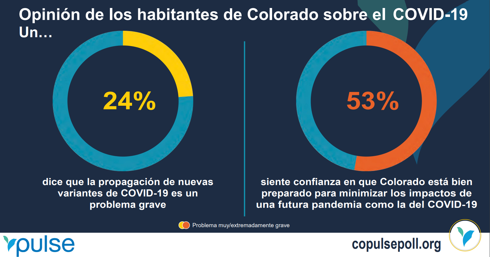 24% dice que la propagacion de nuevas variantes de COVID-19 es un problema grave