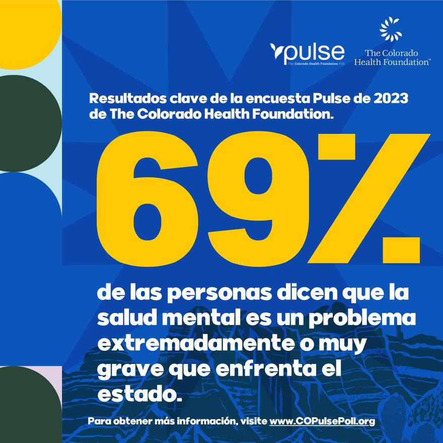 69% de las personas dicen que la salud mental es un problema extremadamente o muy grave que enfrenta el estado.